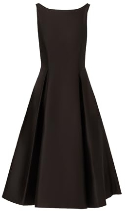 Adrianna Papell Women's Sleeveless Mid-Length Party Dress with V-Back, Black, 6