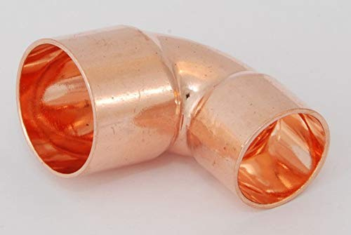 2x Kupferfitting Winkel reduziert 35-28 mm 90 Grad 5090 i/i Löt copper fitting