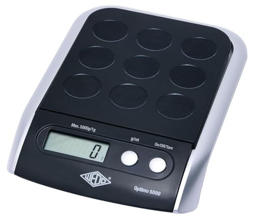 Wedo 485001 Elektronische Universalwaage Optimo 5000 (5000g/1g) schwarz/silber