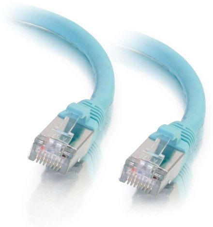C2G 00749 Cat6a Cable - Snagless Shielded Ethernet Network Patch Cable, Aqua (10 Feet, 3.04 Meters)
