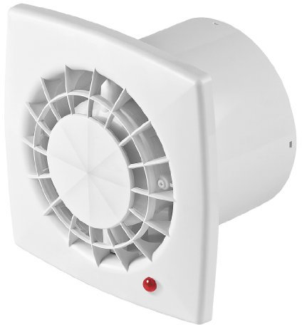 Awenta Badlüfter weiß Ø 100mm Lüfter Ventilator Deckenlüfter Wandlüfter WGB mit Timer/Nachlaufegelung Badventilator Ventilator Einbaulüfter Bad Küche Kugellager für Dauerbetrieb