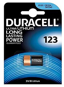 DURACELL Lot de 2 Blisters de 1 Pile photo Ultra M3 Lithium DL 123 A