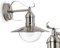 Außenwandleuchte Broni, Wandlampe abwärts in antikem Look aus Metall u. Kunststoff in Edelstahl, Wandleuchte m. E27-Fassung, Retro/Vintage Außenleuchte für Terrasse u. Hof, ohne Leuchtmittel