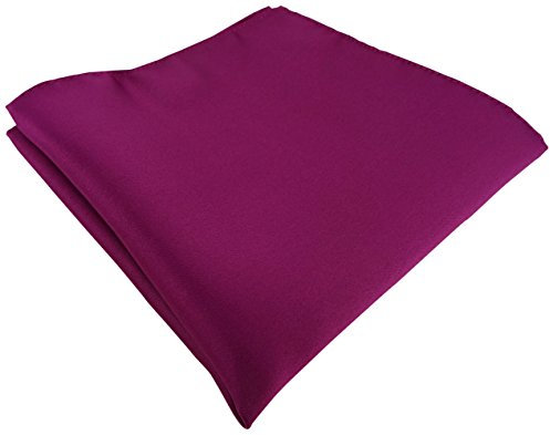 TigerTie Satin Einstecktuch in magenta einfarbig Uni - Tuch Polyester - Größe 26 x 26 cm