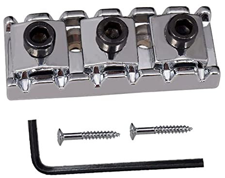 Electric Guitar String Locking Nut For Floyd Rose Tremolo Bridge 43mm (Chrome with black nut)
