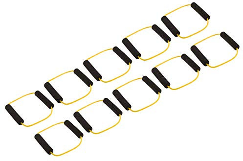 Sport-Tec Fitness Ring Expander Fitness Tube Gymnastikband Body Toner Leicht, Gelb 10 STK.