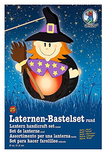 Ursus 18700025 - Laternen Bastelset Hexe, ca. 21,8 x 31 x 10,3 cm