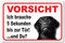 AdriLeo Schild - Vorsicht schwarzer Labrador Retriever - 5 Sekunden - (20x30cm) / Achtung Hund Wachhund robust langlebig UV-beständig wetterfestes Warnschild