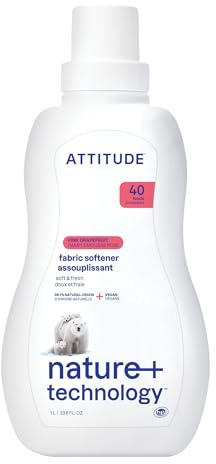 Attitude Weichspüler, 40 Waschgänge, Pink Grapefruit, 85 ml