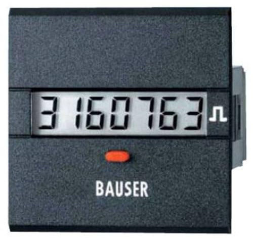 Bauser 3811.3.1.7.0.2 Zählwerk von Zeit oder von Impulse-NEU. Lösung Twin Abm. Bauform 45 x 45 mm