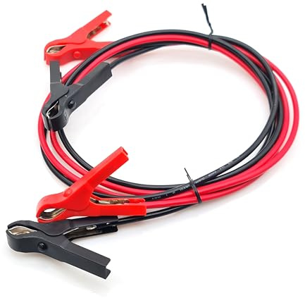 BikeTek Motorcycle Jump Leads 6V / 12V 1.5M Scooter Motorbike Booster Cable 10AWG 30amp Heavy Duty Clamps