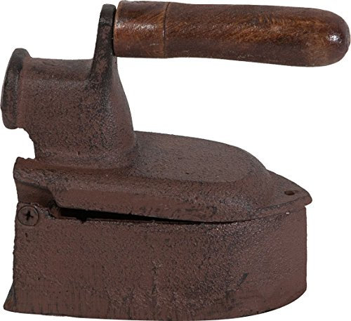 Biscottini Hierro de Planchar de Fundido Acabado Oxidado Antiguo L14 X pr6,5 X H13,5 cm