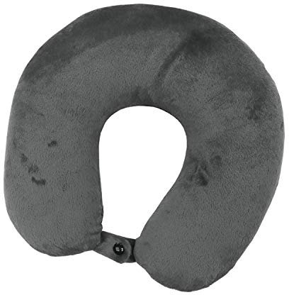 My Perfect Dreams Premium Reisekissen (Grau), Schlaf ohne Nackenschmerzen, super weiches Memory-Schaum, Nackenkissen, einfach zu waschen, mit abnehmbarem Bezug