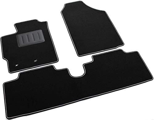 Il Tappeto Auto, Sprint04605, Fußmatten, rutschfest, zweifarbiger Rand, Absatzschoner aus Gummi, passgenau für Yaris II Baujahre 10/2005>2011, schwarz