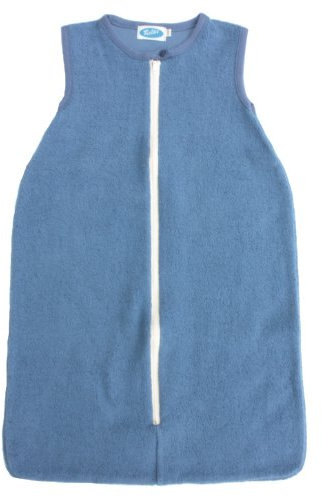 Reiff Strick Baby Sommer Schlafsack ohne Arm KBA Baumwollplüsch (62/68, Ozean)
