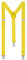 Autiga Hosenträger Herren Damen Hosen Träger Y Form Style Clips Schmal Neon Bunt Farbig, Gelb, unisize