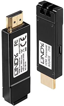 LINDY HDMI Extender 4K LWL 300m, Duplex LC Multimode 50/125 OM3, (nicht enthalten)
