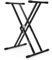 Audibax Onyx 130 Soporte Premium Desmontable Tijera Doble para Teclado (Yamaha, Casio, Roland, Korg)