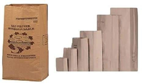 10 Sacs 80 Litres 1 FEUILLE déchets vert et organique en papier kraft biodégradable compatible compost petit sac jardin ramassage herbe végétal compostable pour poids légers et matière non pointue