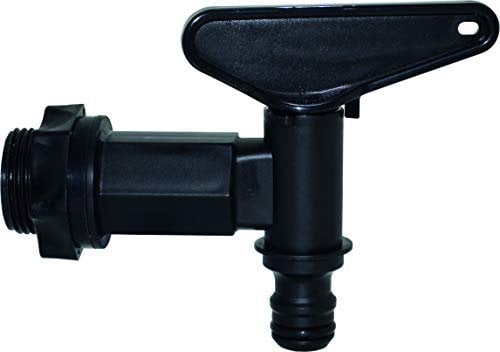 Boutté Robinet de cuve plastique PEHD 1/4 tour Nez automatique Noir
