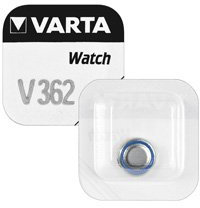 Knopfzelle Silberoxid - Uhrenbatterie V362 VARTA. 21mAh. 1.55V. 1er Blister
