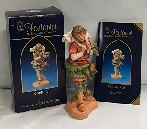 Fontanini by Roman Inc., Gabriel, 5 Shepherds Collection, Nativity Figure and Accessories, Hand Sculpted and Painted