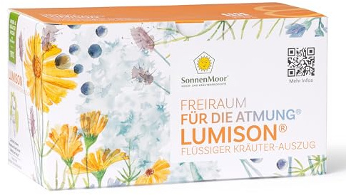 SonnenMoor LUMISON - Freiraum für die Atmung - 8 x 100ml -flüssiger Kräuterextrakt zum Einnehmen für Lunge und Bronchien