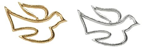 Wiedemann Verzierornament Taube, Wachs, Gold, 2 x 4 cm