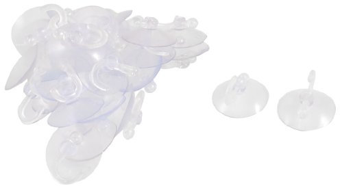 sourcing map PVC Plástico Toalla Ventosa Gancho 30mm Dia 30 Pc