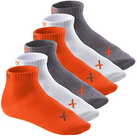 CFLEX Lifestyle Herren & Damen Kurzschaft Socken (6 Paar), Baumwoll Quarter Socken