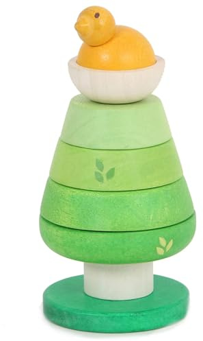 Le Toy Van - Wooden Petilou Tree Top Stacker Educational Stacking Activity Toy | Suitable For Age 12+ Months
