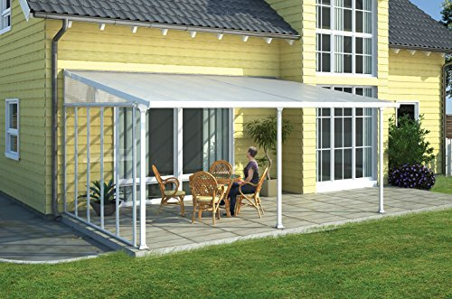 Palram Seitenwand 'Feria' 4 x 14 WEIß 330 x 3,4 x 260-305 cm