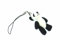 Miniblings Panda Teddybär Handyanhänger Handyschmuck Plüsch Pandabär weiß schwz- Handmade Modeschmuck I Anhänger Handyschmuck Schlüsselanhänger
