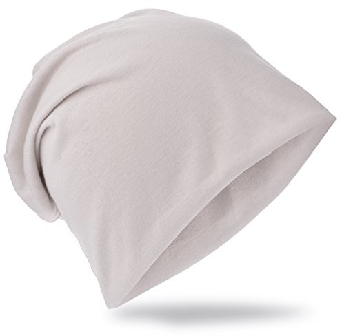 Miobo Slouch Beanie Mütze, Long, Unifarbe, Herren Damen, Beige