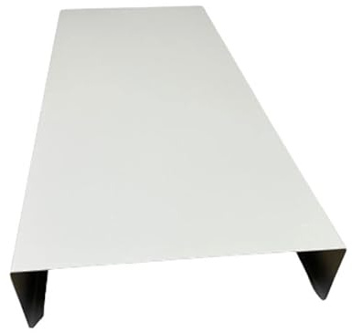 Handel Hoffmann Aluminium-Mauerabdeckung 1 m lang, 0,8 mm stark, Weiß RAL 9010, Abdeckung