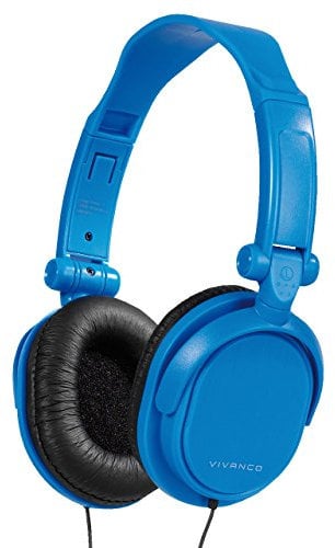 Vivanco DJ 20 Stereo On Ear Kopfhörer faltbar (drehbar, DJ-Style, 1,8m Kabellänge) blau