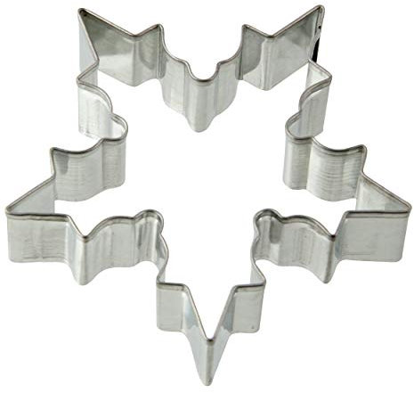 Zenker Ausstecher Schneeflocke Patisserie, Weihnachtsausstecher für Plätzchen, Ausstechform für Kekse und Fondant, hochwertiger Keksausstecher, Küchenhelfer aus Weißblech, Farbe: silber