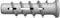 Fischer FTP K 6 Tassello In Nylon Per Calcestruzzo Cellulare o Gasbeton, 78412, 25 pezzi
