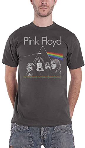 Pink Floyd DSOTM Band & Pulse Charcoal Men's T Shirt Size: X Large