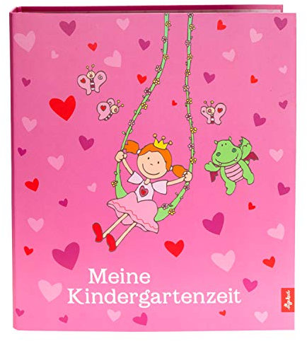 Goldbuch 35 447 Kindergarten Sammelordner Pinky Queeny im Format DIN A4, Aktenordner aus Kunstdruck mit UV-Lack, Ordner mit Hebelmechanik, Hefter mit 4 bedruckten Trennblättern, Prinzessin, Mädchen
