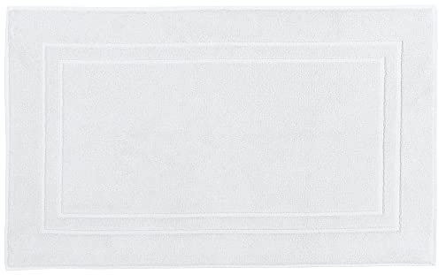 Erwin Müller Walk-Frottier Badteppich Konstanz weiß Größe 70x120 cm - besonders flaumig, voluminös, trittweich, strapazierfähig und saugstark, 100% Baumwolle