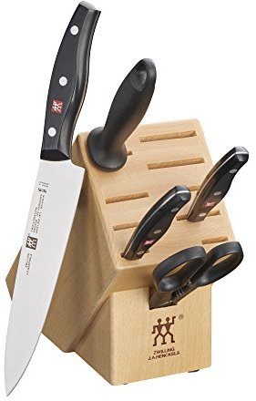 ZWILLING Twin Signature 6-teiliges rasiermesserscharfes deutsches Messerblock-Set, hergestellt in firmeneigener deutscher Manufaktur mit Spezialformel Stahl perfektioniert seit fast 300 Jahren