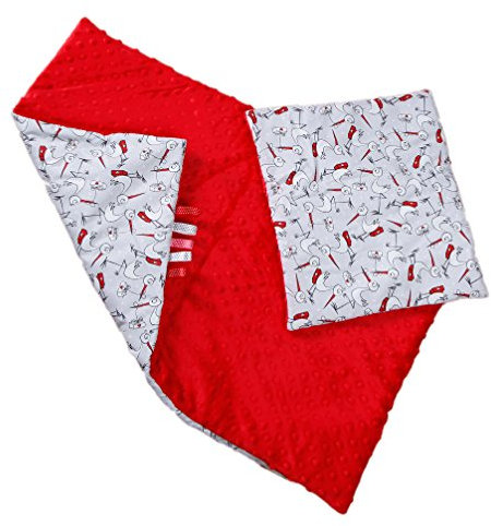 Kinderwagen Babywiege Reise Set Garnitur Kissen Decke doppelseitig Kollektion Red Stork 50x70