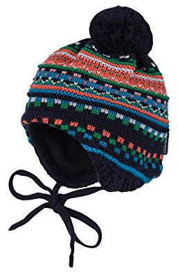 maximo Jungen, ausgenäht, Bommel Mütze, Mehrfarbig (Dunkelmarine 11), 43 cm (Herstellergröße: 43)