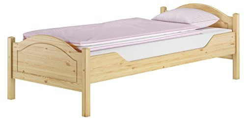 Erst-Holz Massivholz Bett 100x200 Kieferbett Einzelbett Gästebett Futonbett Zubehör wählbar V-60.30-10, Ausstattung:ohne Zubehör