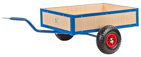 DEMA Anhänger für Kinder Tretfahrzeug & Go Kart – Großer Hänger in Blau, passend für Riesen Gokart