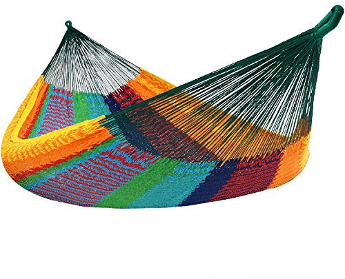 Sunnydaze Mayan XXL Double Heavy-Duty Hammock, Multicolor