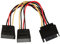 Valueline VLCP73190V015 Câble répartiteur d'alimentation SATA 0,15 m Multicolore