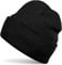 styleBREAKER Unisex Beanie Strickmütze Einfarbig, Feinstrick Mütze doppelt gestrickt, warme Winter Strickbeanie 04024029, Farbe:Schwarz