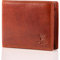 MATADOR Portefeuille Homme Grande en Cuir Véritable Marron Vieilli - 10 Porte Carte Crédit- 3 fenêtres Transparentes - 2 Compartiment à Billets - Blocage RFID/NFC - avec Boîte Cadeau- Porte Monnaie